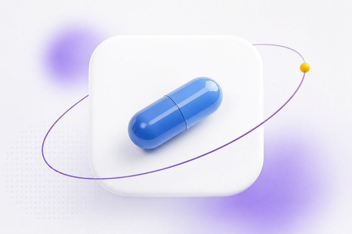 Xenical 120 mg capsules beside a vitamin-gap mark