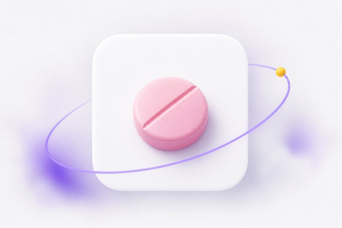 Prednisolone 5 mg tablets on a taper card